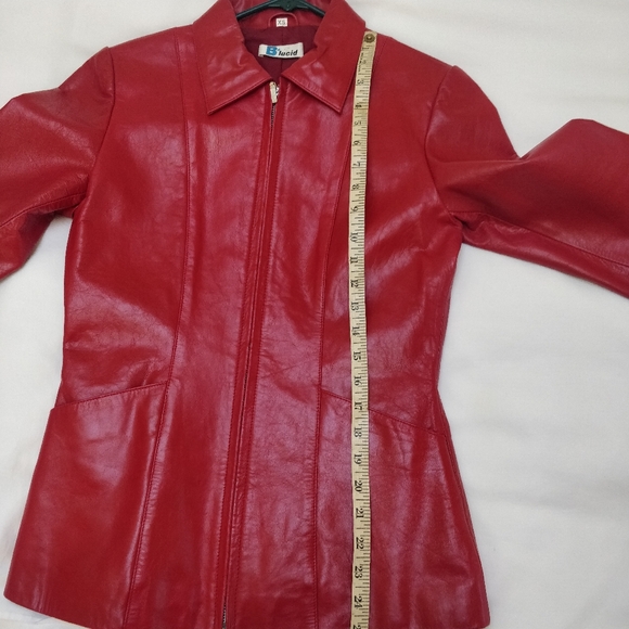 Vintage B*Lucid red leather jacket NWOT - Picture 8 of 12